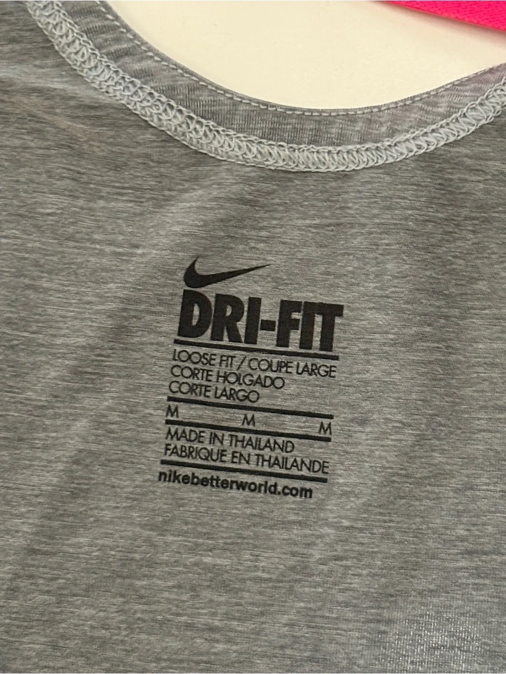 Nike Gray Tank with Bright Pink Strappy Back